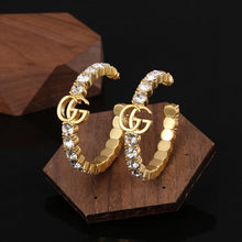 18K Double G Color Crystal Earrings