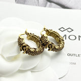 18K CC 24C Vintage Gold Earrings