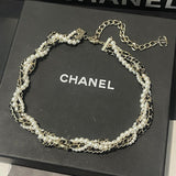 18K CC Pearls Gold Necklace