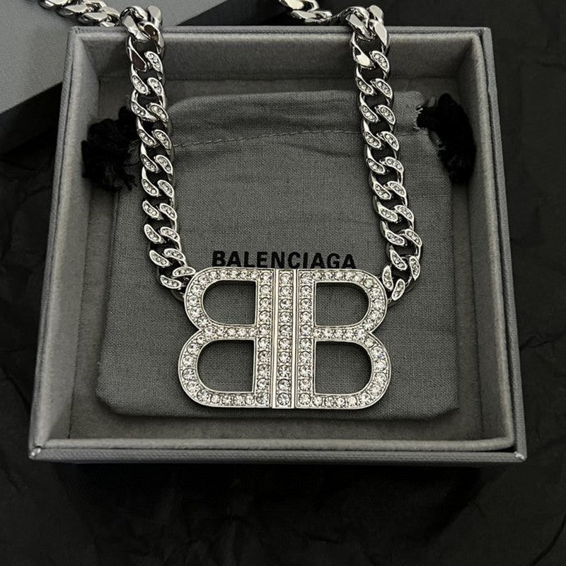 18K BB Chain Diamond Necklace
