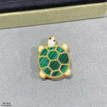 18K Lucky Animals Turtle Clip Brooch