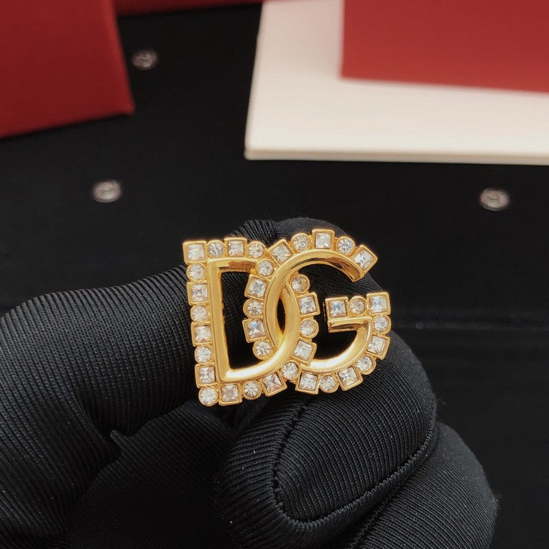 18K DG Diamond Gold Earrings