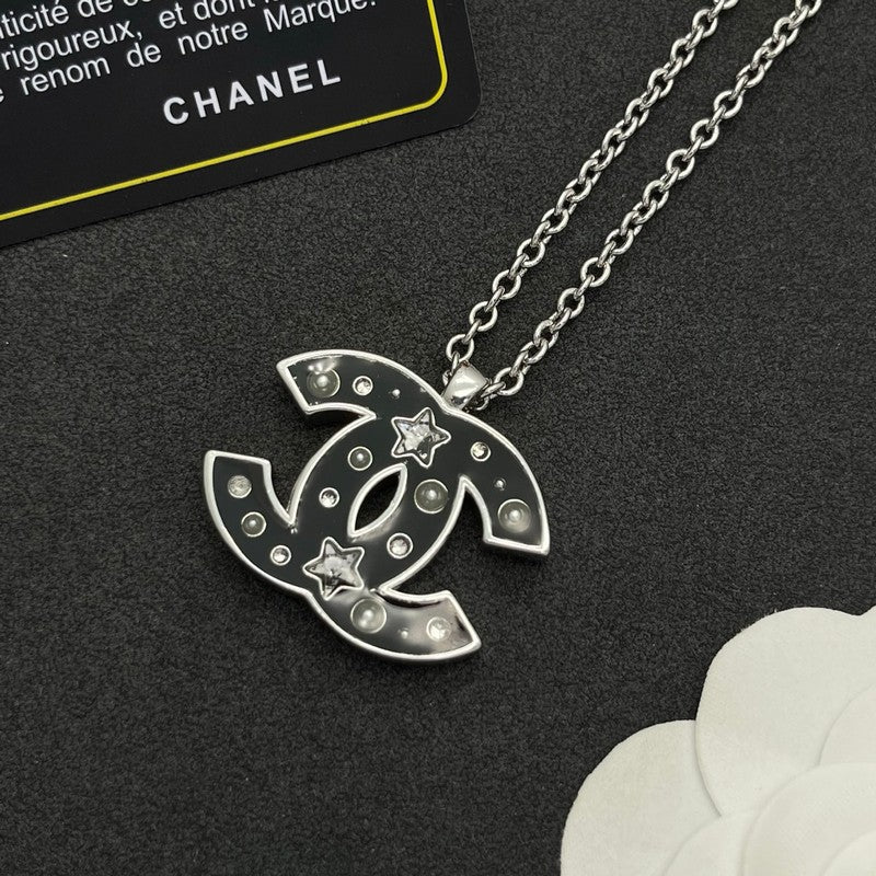 18K CC Black Star Gold Necklace