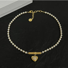 18K Triomphe Heart Pearl Necklace