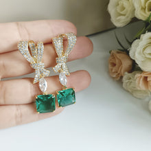 18K BV Magnificent Inspirations Green Crystals Earrings