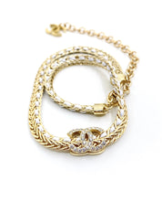 18K CC Diamonds Choker Necklace