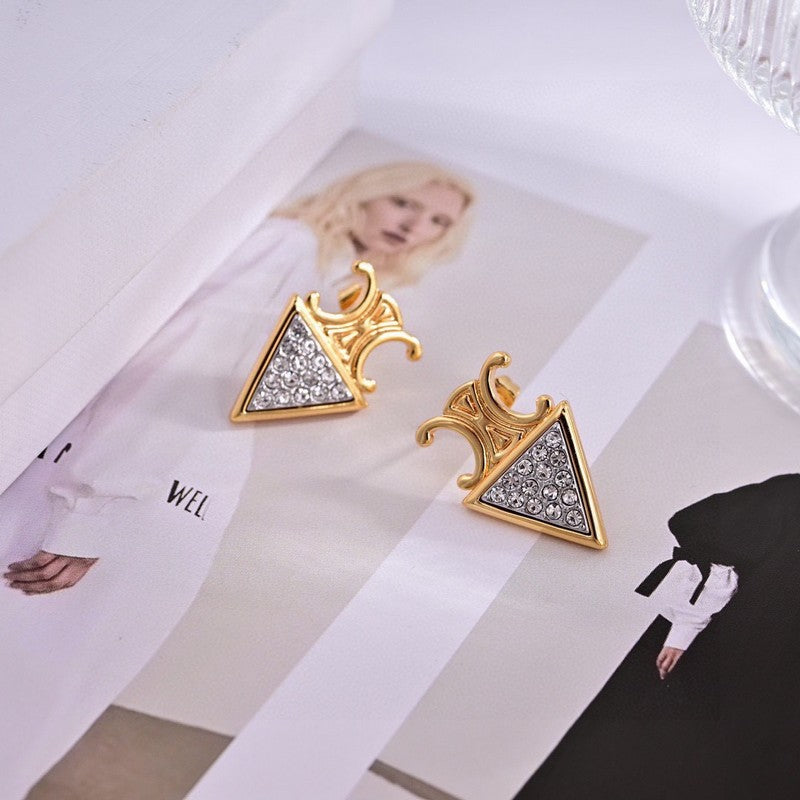 18K CE Coeur Diamond Earrings