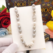 18K CC Pearls And Stars Necklace