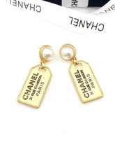 18K CC Paris Pearl Earrings