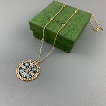 18K Double G Iconic Floral Pendant Necklace