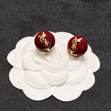 18K Saint White & Red Earrings