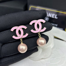 18K CC Pink Pearls Earrings