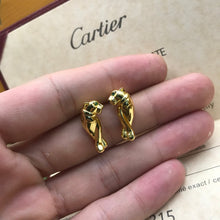 18k Tsavorite Garnet Panther Earrings