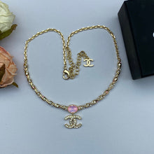 18K CC Pink Crystal Necklace