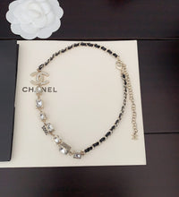 18K CC Square Crystal Choker Necklace