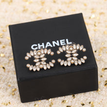 18k CHANEL CC Crystal Earrings