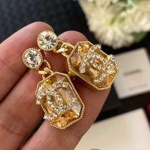 18K  CC Crystals Earrings