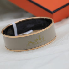 18K Enamel Calèche Wide Bangle H Bracelet