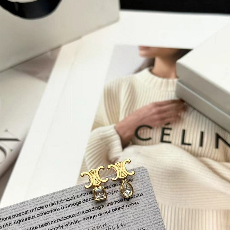 18K CE Triomphe Twinkle Gold Earrings