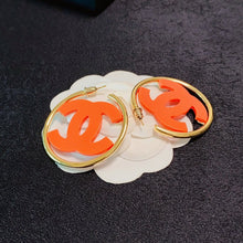 18K CC Color Logo Earrings