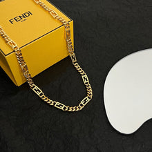 18K F Baguette Chain Necklace