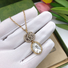 18K Double G Crystal Necklace