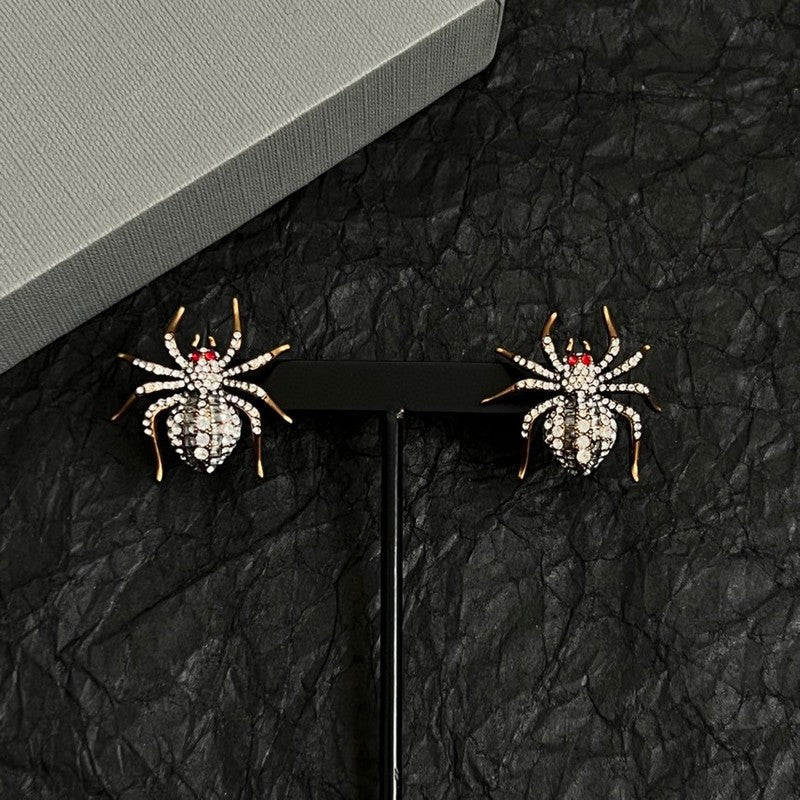 18K BB Spider Diamond Earrings