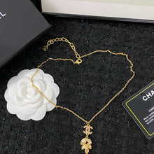 18K CC Flower Crystal Necklace