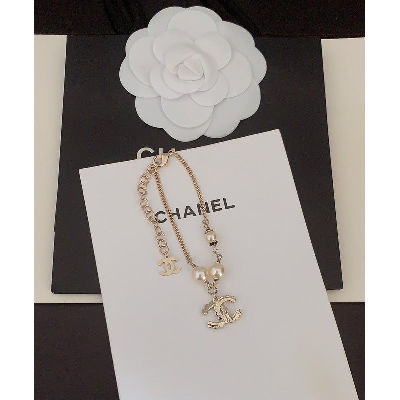 18K CC Black & White Logo Chain Bracelet