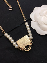 18K CC Pearls Bag Pendant Necklace