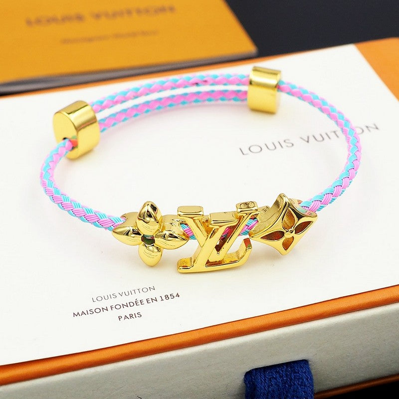 18K Louis Monogram Pink & Purple Gold Bracelet