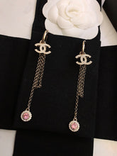 18K CC Tassel Crystals Earrings
