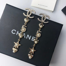 18K CC No.5 Long Earrings