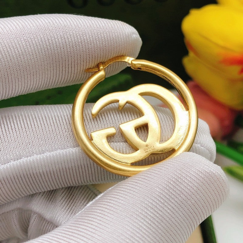 18K GG Big Gold Earrings