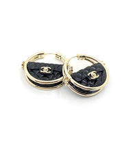18K CC Black Bag Earrings