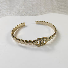 18K CHANEL CC Diamonds Cuff Bracelet