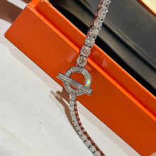 18K Finesse Link Diamond H Bracelet