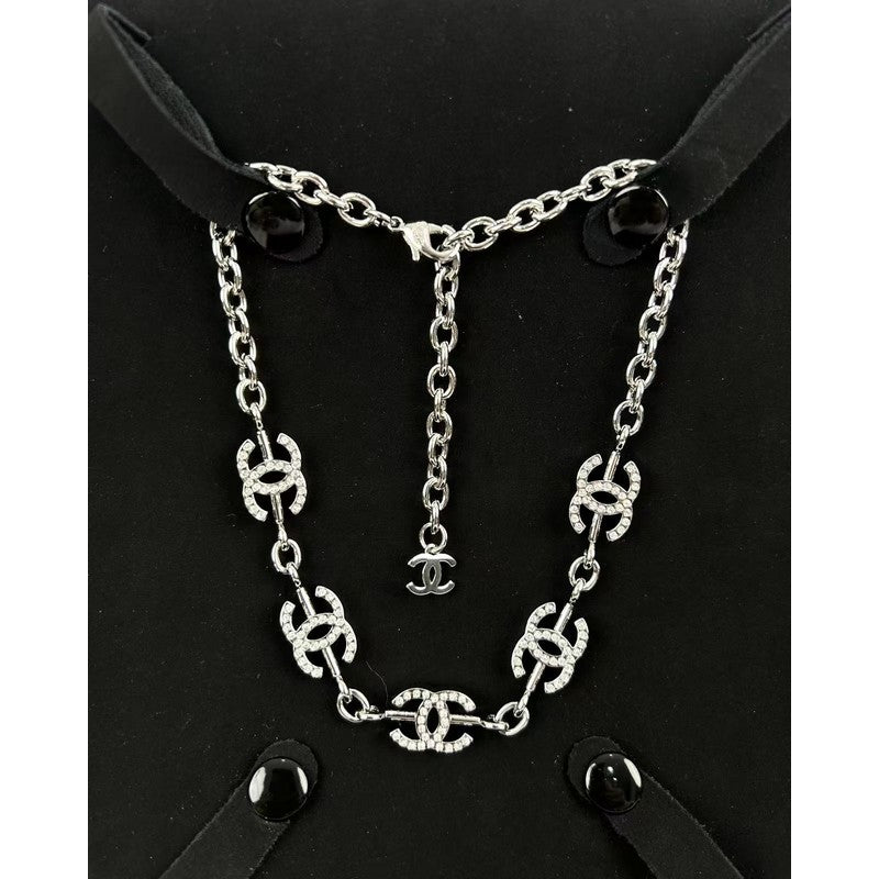 18K CC Gold Diamond Necklace