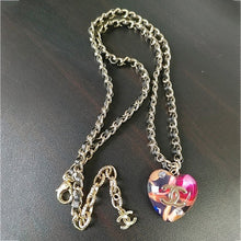 18K CC Heart Pendant Necklace