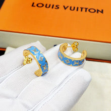 18K Louis Nanogram Enamel Earrings