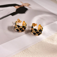 18K Louis Leather Earrings