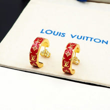 18K Louis Nanogram Enamel Earrings