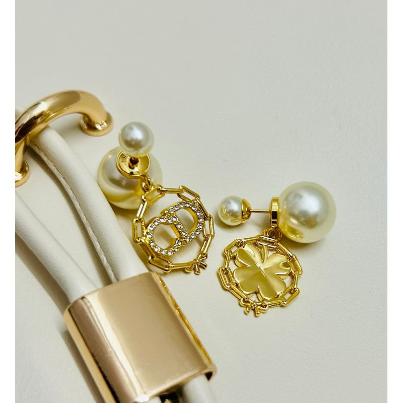 18K CD Tribales Pearl Gold Earrings