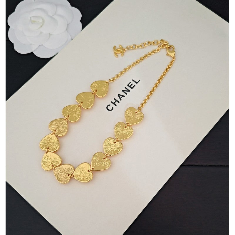 18K CC Black & Red Gold Chain Necklace
