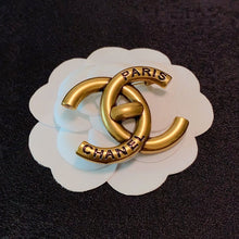 18K CC Paris Gold Brooch