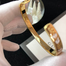 18K Double G Icon Blossom Enamel Bangle Bracelet