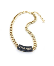 18K CC Black Logo Chain Necklace