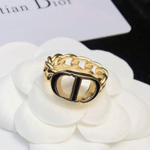 18K Dior Petit CD Chain Link Ring