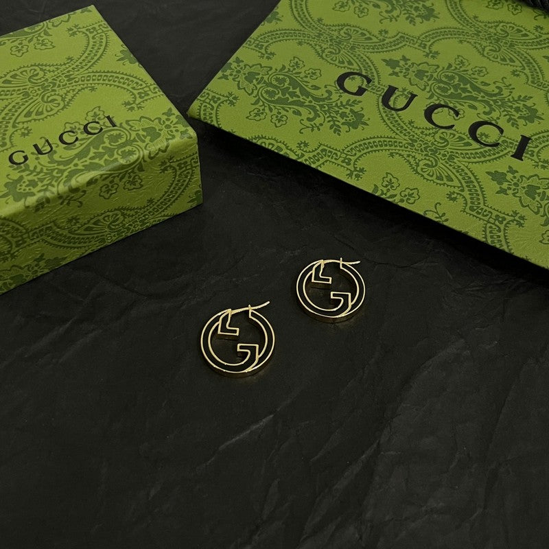 18K GG Color Hollow Earrings