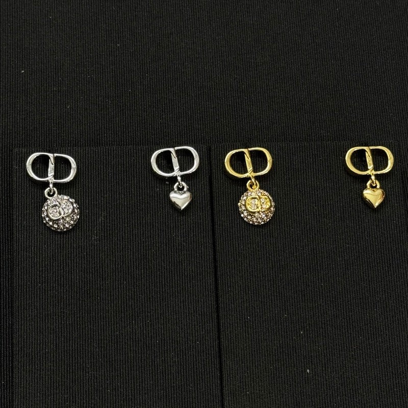 18K CD Pearl Diamond Drop Earrings